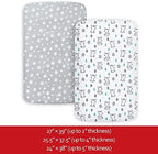 Pack and Play Sheets, 4 Pack Mini Crib Sheets, Stretchy Playard Fitted Sheet - Image 5