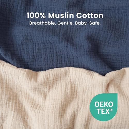 Konssy Muslin Bassinet Sheets for Baby Boys and Girls, 2 Pack - Image 3
