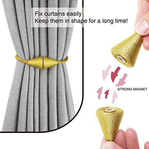 Magnetic Curtain Tiebacks Rope Decorative Holdbacks - Image 2