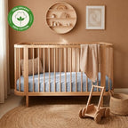 Crib Sheets, 100% Organic Cotton Muslin, Fitted 28"x52" Standard - Image 6