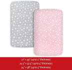 Pack and Play Sheets Girl, Mini Crib Sheets, Stretchy Playard Fitted Sheet - Image 5