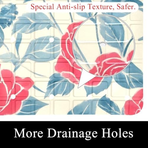 Shower Mat Non Slip, Roses Anti Slip Bath Mat - Image 2