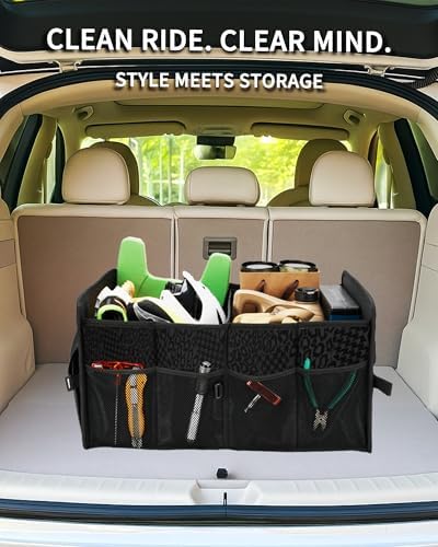 SIBOFUEGO Sturdy Car Trunk Organizer – Large Capacity Trunk Organizer - Image 2