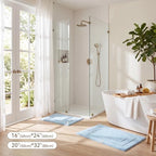 GRANNY SAYS Baby Blue Bathroom Rug 16" x 24", Non-Slip Microfiber Bath Mat - Image 6