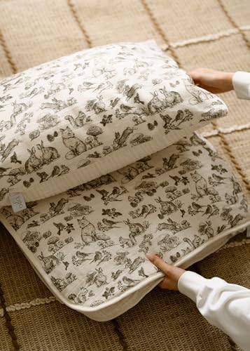 Oilo Woodland Crib Bedding Set, 5-Layer Organic Cotton Muslin Crib Quilt & Sham - Image 3