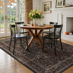 Dark Chestnut Brown Area Rug 5x7, Washable Non Slip Rugs - Image 5