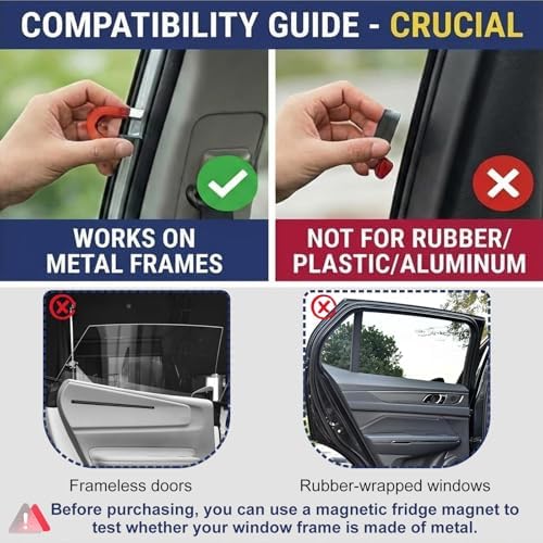 XCBYT Magnetic Car Side Window Shades, 100% Blackout Privacy Covers - Image 5