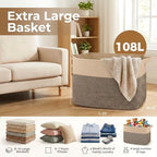 OIASKET 108L Cotton Rope Storage Basket - Image 2