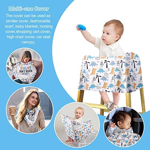 Metplus Baby Car Seat Cover, No Touch Sign Carseat Canopy & Nursing Covers - Image 7