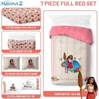 Disney Moana Full Comforter Set 7 Piece Kids Bedding - Image 3
