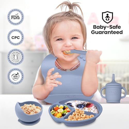 Silicone Baby Feeding Set, Baby plates and bowls Set - Image 4
