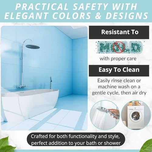 ENKOSI Non-Slip Bath Mat and Shower Mat 40x16 Extra Long - Image 4