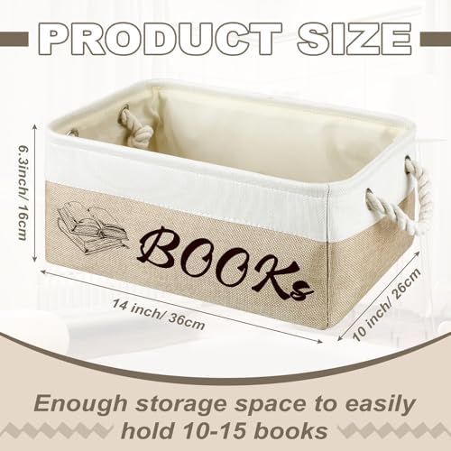 Marsui 1 Pcs TBR Basket Book Storage Bin Bookish Gifts - Image 3