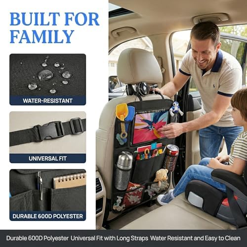 Car Backseat Organizer, 9 Storage Pockets Car Seat Organizer - Image 7