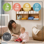 Diaper Storage Organizer, 100% Birch Plywood Wall Mount Diaper Caddy - Image 3
