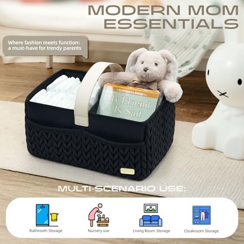 Luxurious Baby Diaper Caddy, Nursery Storage Basket - Image 6