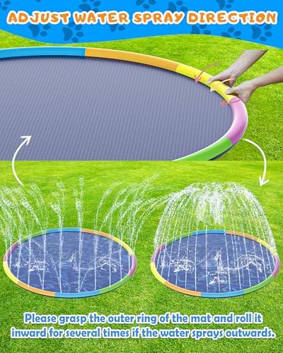 Instraella Splash Pad, 16FT Extra Large Sprinkler Play Mat - Image 4
