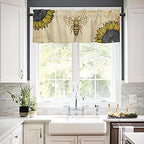 Vandarllin Vintage Sunflower Bee Valance Curtains - Image 2