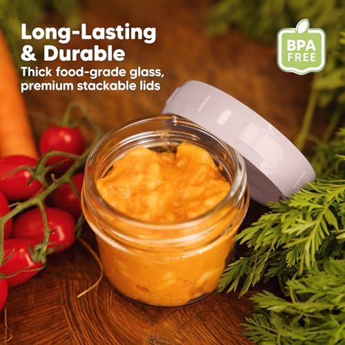 12pk 4oz Glass Baby Food Containers - Image 4