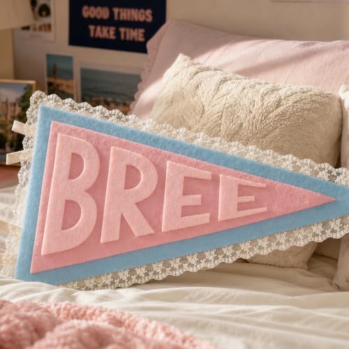 Personalized Felt Name Pennant Flag Custom Lace Dorm Room Decor - Image 2