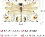 Bathtub Mat Non Slip 26.8x15.1In, Dragonfly Florals Bath Mat - Image 3