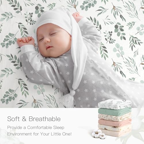 Organic Crib Sheets 2 Pack 52x28 Inches Soft Boho - Image 3