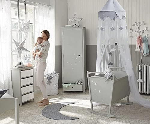 LOAOL Canopy for Kids Bed with Stars, Crib Canopy with Dome & Soft Net - Image 4