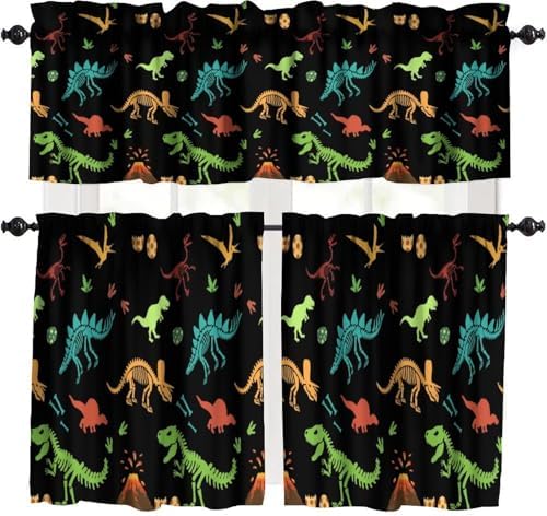 Dinosaur Valance Curtain for Boys Kids Nursery Playroom Room Decor Cartoon Dino by Unknown