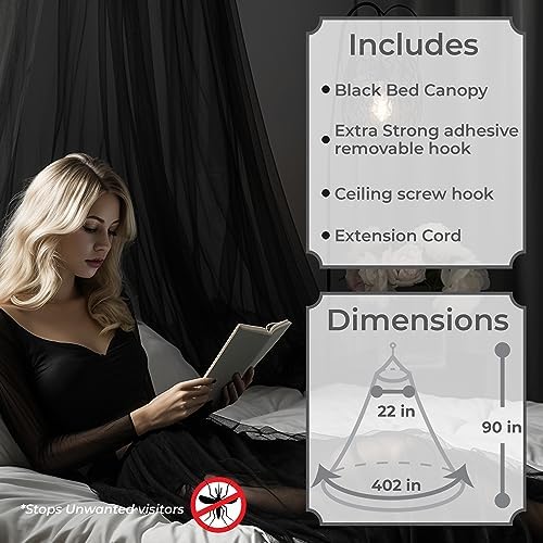 Bollepo Bed Canopy for Adults, Netting Room Decor, Ceiling Tent, Canopy for - Image 3