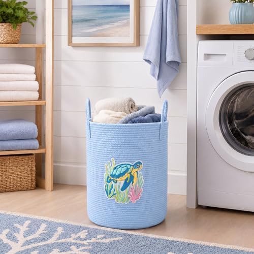 LemonRoad Laundry Hamper Large Cotton Rope Storage Basket - Image 2