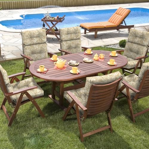 DYTXIII Outdoor High Back Chair Cushions Set of 2, Water Repellent Tufted - Image 7
