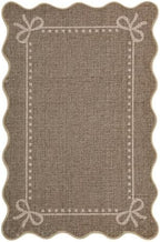 Garvee Scalloped Bow Rug Washable 2x3 Area Rug - Image 5