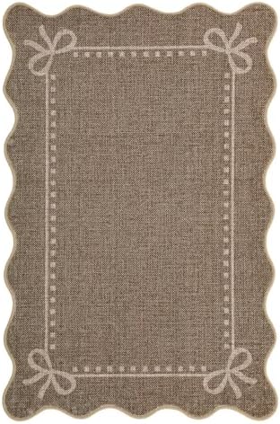 Garvee Scalloped Bow Rug Washable 2x3 Area Rug - Image 5