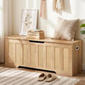 CHOEZON 47.2" Storage Bench, Rattan-Style Storage Chest, Storage Cabinet by Choezon