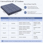 12Pcs Patio Cushion Covers Stretch Outdoor Furniture Protector Slipcovers - Image 3