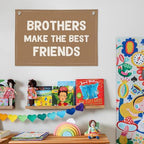 Brothers Make The Best Friends Banner, Boys Room Decor, Toddler Boy Linen - Image 7