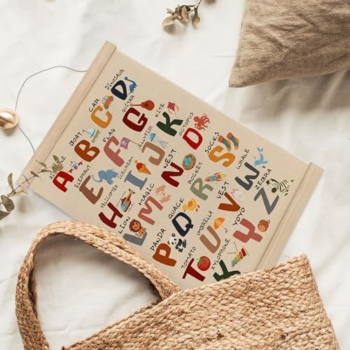 MAQIKA Funny Alphabet Learning Classroom Poster Framed - Image 4