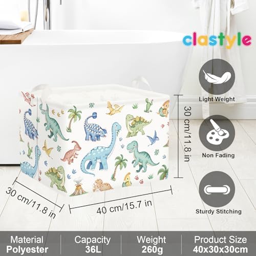 Clastyle Boho Dinosaur Laundry Basket Palm Tree Kids Clothes Book Storage - Image 6