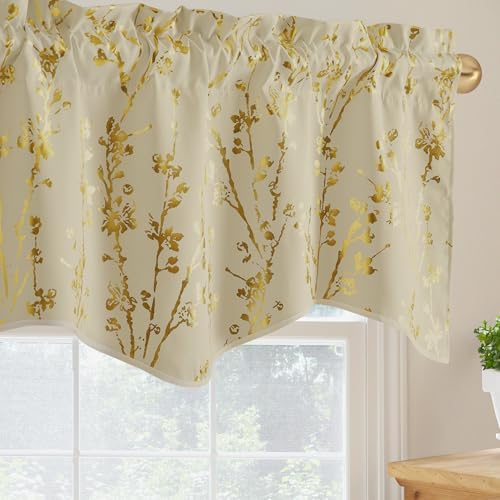 NICETOWN Blackout Light Beige Kitchen Valances Decor - Image 2