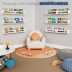 Harwaya Large Nursery Book Shelves Wall Mounted - Image 5