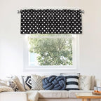 Black and White Polka Dot Valance Curtain - Image 7