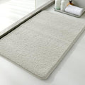 Polyester Bathroom Rug 24"x36" Light Gray, Non-Slip Soft Bath Mat by Kildoss