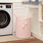 OIAHOMY 100L Nursery Hamper Laundry Basket Laundry Hamper Pink - Image 4