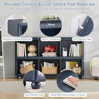 ONBRILL Kids Bookshelf with 6 Cube Storage, Toy Storage Organizer - Image 4