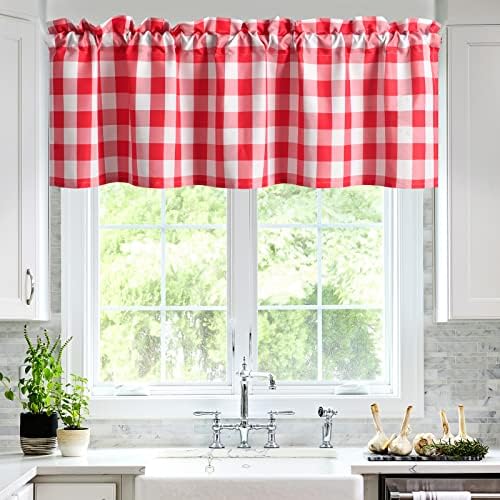 Hiasan Buffalo Plaid Curtains Valances, 42W x 18L, 1 Panel by Hiasan