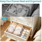 Vtopmart M-L/34D-38C Large Bra Drawer Organizer, 4 Pack Foldable Fabric - Image 6