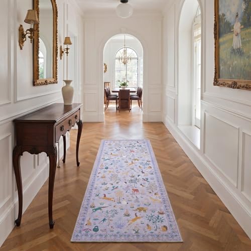 BESBLEE 2X8 Washable Kitchen Runner Rug, Animal Non Slip by BESBLEE