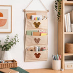3-Pocket Hanging Wall Organizer, Safari Animal Print Over Door Storage - Image 6