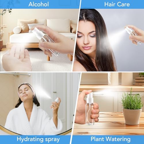 Zoizocp Spray Bottles, 1oz/30ml 6 Pack Clear Plastic Mini Travel Bottle Set - Image 6