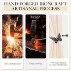 RTZEN Metal Curtain Tiebacks, Drapery Holders - Image 3